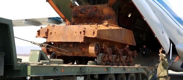 Танк Шэрман, падняты з затопленага сухагруза, прыедзе на парад 9 мая Танк Шэрман, падняты з затопленага сухагруза, прыедзе на парад 9 мая - Sputnik Беларусь