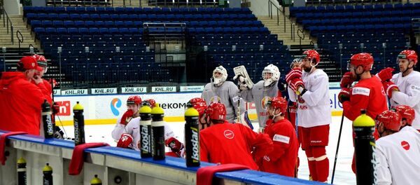 Хоккеисты сборной Беларуси Хоккеисты сборной Беларуси - Sputnik Беларусь