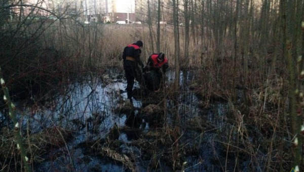 Спасатели вытащили мужчину из болота в Минске - Sputnik Беларусь