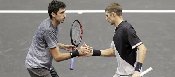 Белорусский теннисист Максим Мирный и австриец Филипп Освальд - Sputnik Беларусь