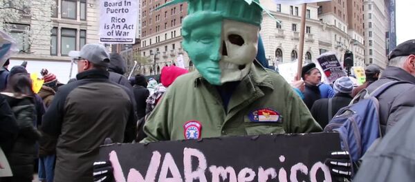 Протесты в США против ударов по Сирии - Sputnik Беларусь