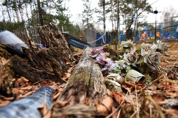 В Ветковском районе хватает заброшенных могил, о существовании которых напоминают упавшие деревянные кресты - Sputnik Беларусь