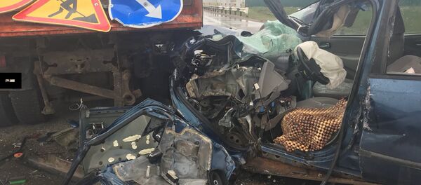 Место аварии в Минском районе - Sputnik Беларусь