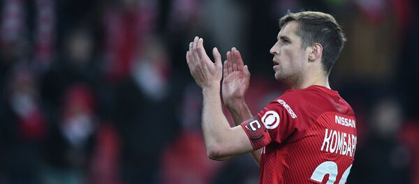 Игрок ФК Спартак Дмитрий Комбаров после матча 27-го тура чемпионата России по футболу - Sputnik Беларусь