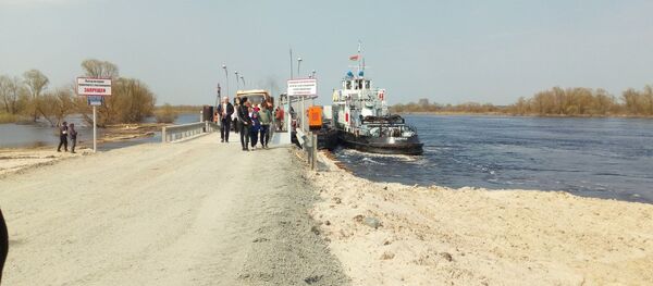 Паромная пераправа ў Жыткавіцкім раёне - Sputnik Беларусь