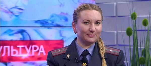 Старший инспектор отдела агитации и пропаганды ОГАИ Центрального РУВД Анастасия Редько  - Sputnik Беларусь