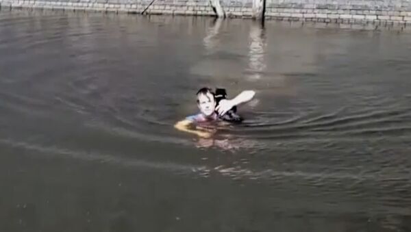 Мужчина спас застрявшего посреди водоема кота - Sputnik Беларусь