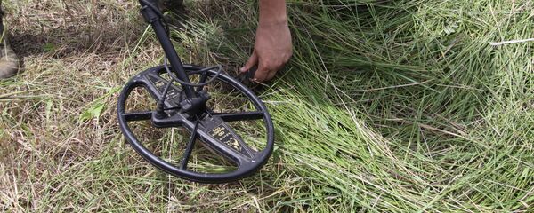 Работа сапера с миноискателем, архивное фото - Sputnik Беларусь