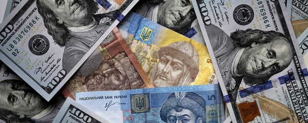 Денежные купюры и монеты США и Украины - Sputnik Беларусь