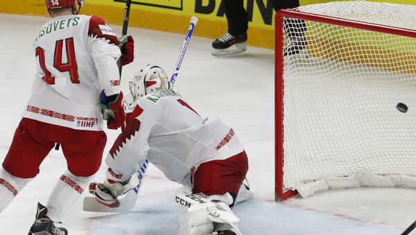 Хоккеисты сборной Беларуси в матче Чемпионата мира против Швейцарии - Sputnik Беларусь