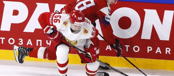 Матч между сборными России и Чехии на ЧМ по хоккею в Дании - Sputnik Беларусь
