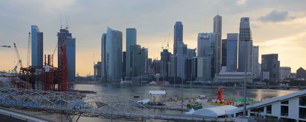 Вид на башни Сити и Raffles Place в Сингапуре Вид на башни Сити и Raffles Place в Сингапуре - Sputnik Беларусь