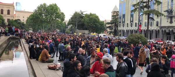 Акция протеста на проспекте Руставели в Тбилиси - Sputnik Беларусь