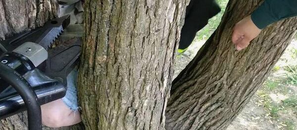 При помощи специальной техники спасатели помогли выбраться застрявшему ребенку - Sputnik Беларусь