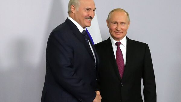 Президент РФ Влдаимир Путин и президент Беларуси Александр Лукашенко - Sputnik Беларусь
