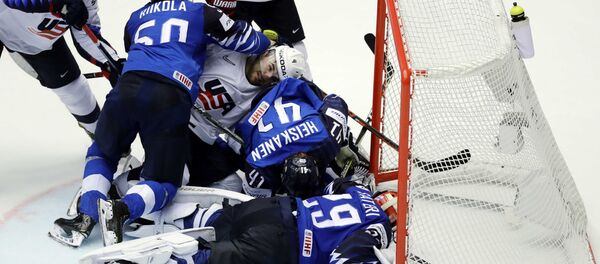 Матч США - Финляндия на ЧМ по хоккею - Sputnik Беларусь