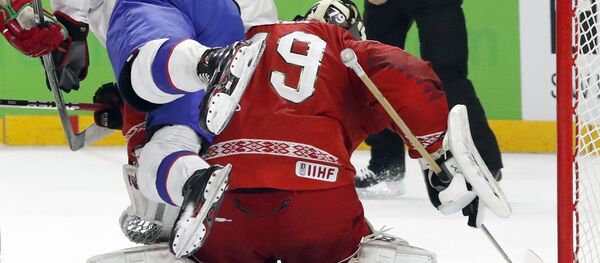 Матч Беларусь - Славакія на ЧС-2018 па хакеі ў Даніі Матч Беларусь - Славакія на ЧС-2018 па хакеі ў Даніі - Sputnik Беларусь
