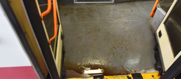 Кровавая лужа в гомельском троллейбусе - Sputnik Беларусь