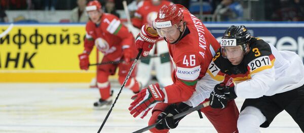 Игрок сборной Беларуси Андрей Костицын - Sputnik Беларусь