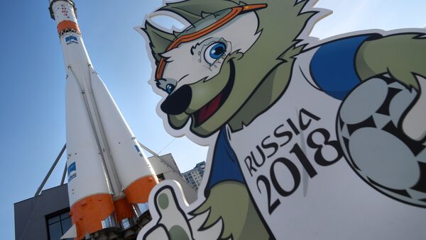 Фигура талисмана чемпионата мира по футболу 2018 в России волка Забиваки - Sputnik Беларусь