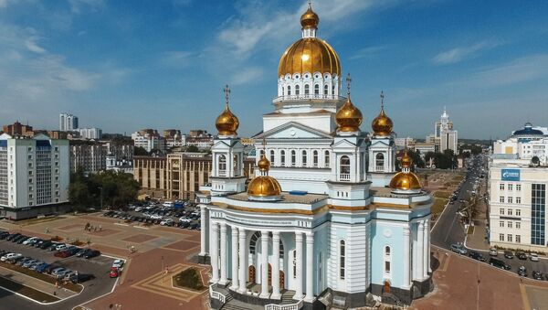 Кафедральный собор святого праведного воина Феодора Ушакова в городе Саранске - Sputnik Беларусь