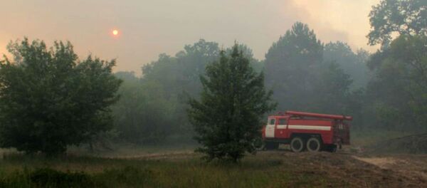 Ликвидация пожара в зоне отчуждения в Чернобыле Ликвидация пожара в зоне отчуждения в Чернобыле - Sputnik Беларусь