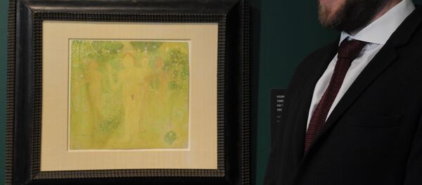 Работа Казимира Малевича Тайна искушения с портретом Ивана Клюна на обороте - Sputnik Беларусь