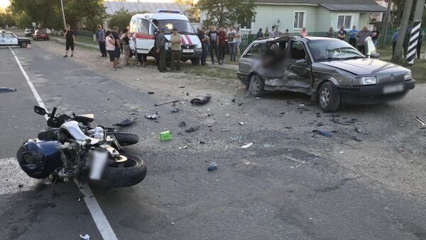 ДТП в Мотоле, в котором погиб мотоциклист - Sputnik Беларусь