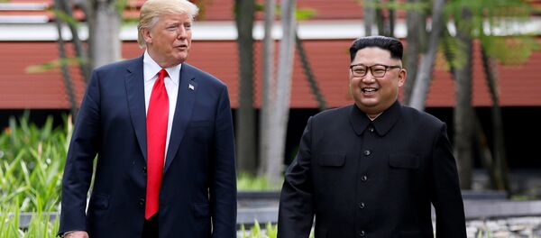 Ким Чен Ын после встречи тет-а-тет с Дональдом Трампом Ким Чен Ын после встречи тет-а-тет с Дональдом Трампом - Sputnik Беларусь