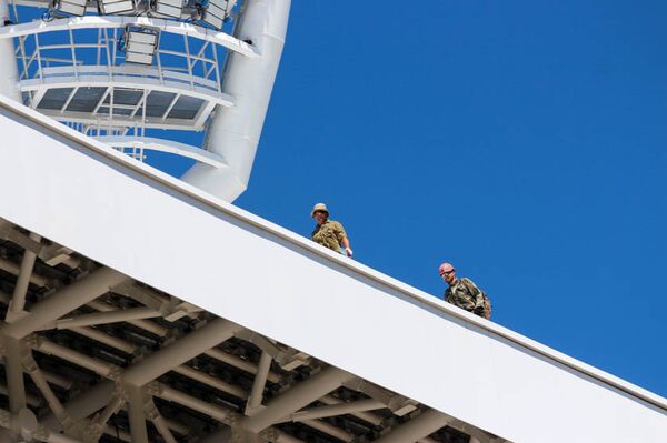 На обновленном стадионе завершаются последние работы - Sputnik Беларусь