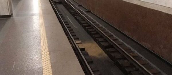 Рельсы, на которые упал мужчина в Минском метрополитене - Sputnik Беларусь