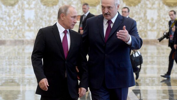 Президент России Владимир Путин и президент Беларуси Александр Лукашенко - Sputnik Беларусь