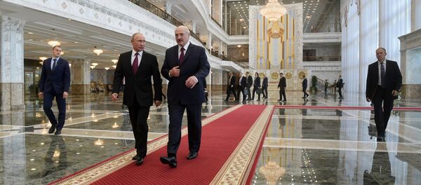 Президент РФ Владимир Путин и президент Беларуси Александр Лукашенко - Sputnik Беларусь