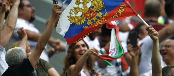 Болельщики во время матча ЧМ - Sputnik Беларусь