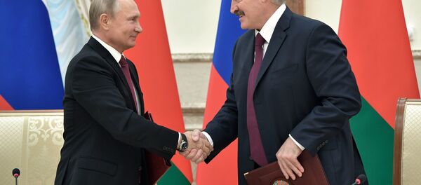 Президент РФ Владимир Путин и президент Беларуси Александр Лукашенко - Sputnik Беларусь