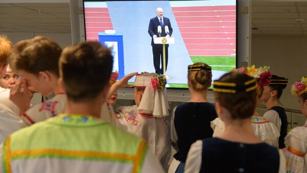 Александр Лукашенко выступил на открытии стадиона Динамо - Sputnik Беларусь