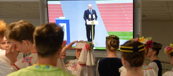 Александр Лукашенко выступил на открытии стадиона Динамо - Sputnik Беларусь