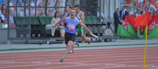 Эстафета на стадионе Динамо - Sputnik Беларусь