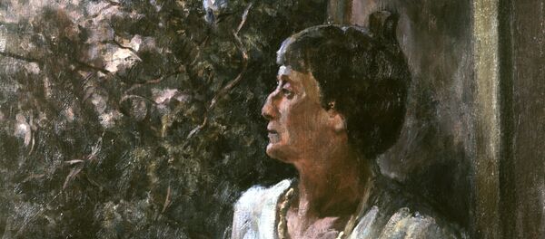 Портрет Анны Ахматовой работы художника А.А. Осьмеркина, 1939 год Портрет Анны Ахматовой работы художника А.А. Осьмеркина, 1939 год - Sputnik Беларусь