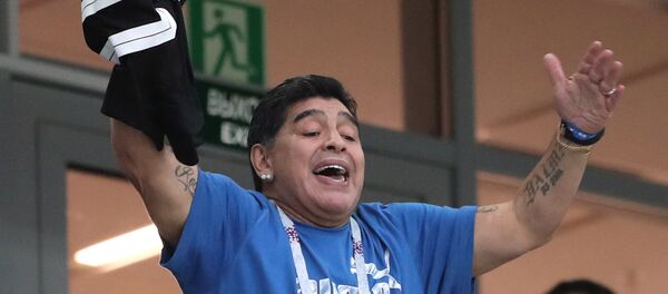 Диего Марадона матче ЧМ по футболу в России - Sputnik Беларусь