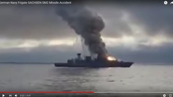 Автогол в исполнении немецкого фрегата Саксония попал на видео - Sputnik Беларусь