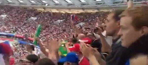 Эмоции в Лужниках: россияне вышли в четвертьфинал ЧМ 2018 - Sputnik Беларусь