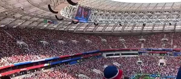 Российские болельщики спели Калинку-Малинку на после победы России над Испанией, видео - Sputnik Беларусь