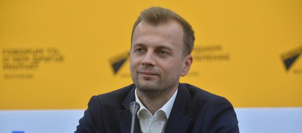 Начальнік упраўлення па камунікацыях і сувязях з грамадскасцю і СМІ фонду Дырэкцыя II Еўрапейскіх гульняў - 2019 Аляксей Багдановіч Начальнік упраўлення па камунікацыях і сувязях з грамадскасцю і СМІ фонду Дырэкцыя II Еўрапейскіх гульняў - 2019 Аляксей Багдановіч - Sputnik Беларусь