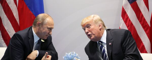 Прэзідэнт РФ Уладзімір Пуцін і прэзідэнт ЗША Дональд Трамп Прэзідэнт РФ Уладзімір Пуцін і прэзідэнт ЗША Дональд Трамп - Sputnik Беларусь