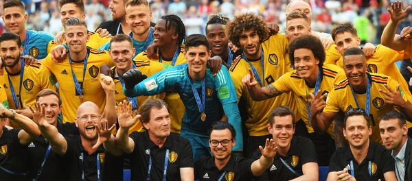 Игроки и тренерский штаб сборной Бельгии - Sputnik Беларусь