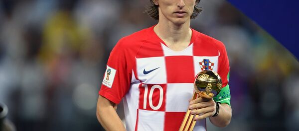 Лучший игрок чемпионата мира по футболу FIFA 2018 Лука Модрич Лучший игрок чемпионата мира по футболу FIFA 2018 Лука Модрич - Sputnik Беларусь