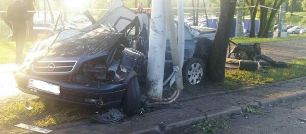 Место аварии в Минске - Sputnik Беларусь