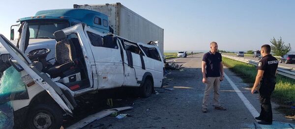 ДТП с белорусским туристическим автобусом на Украине - Sputnik Беларусь