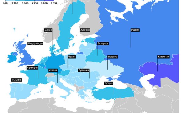Рейтинг стран Европы по доступности природного газа для населения в первом полугодии 2018 года - Sputnik Беларусь